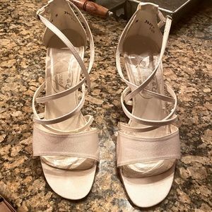 COPY - Vintage Ivory Strappy Wedding Heels